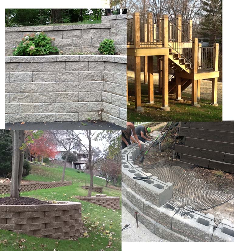 Retaining Walls, Deck Construction, Grading in St. Louis, MO Area